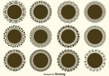 Round Decorative Vector Frame Vectors - бесплатный vector #143055